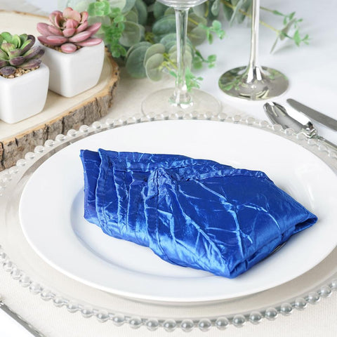 Royal Blue Crinkle Taffeta Napkin