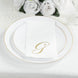 100 Paper Dinner Napkins White with Gold Foil Monogram