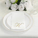 100 Paper Dinner Napkins White with Gold Foil Monogram