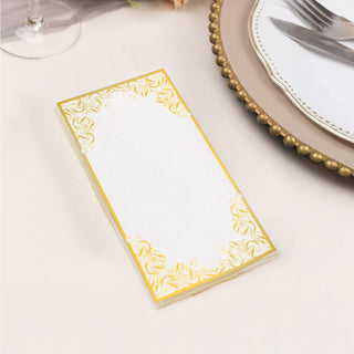 <h3 style="margin-left:0px;"><strong>Elegant Gold Foil Lace White Dinner Napkins</strong> <strong>for a Luxurious Look</strong>