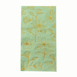 50 Pack Sage Green 2-Ply Paper Party Napkins with Gold Magnolia Flowers Print#whtbkgd