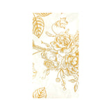 50 Pack White Gold 2-Ply Paper Party Napkins in French Toile Floral Pattern, Absorbent#whtbkgd