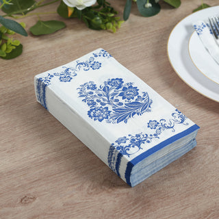 <span style="background-color:transparent;color:#000000;">Disposable White &amp; Royal Blue Dinner Napkins for Any Event</span>