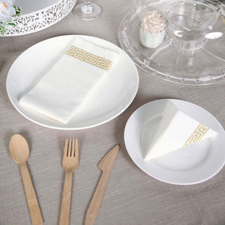 Create a Memorable Tablescape with Gold Foil White Dinner Napkins