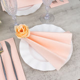 20 Pack | Blush Rose Gold Soft Linen-Feel Airlaid Paper Dinner Napkins