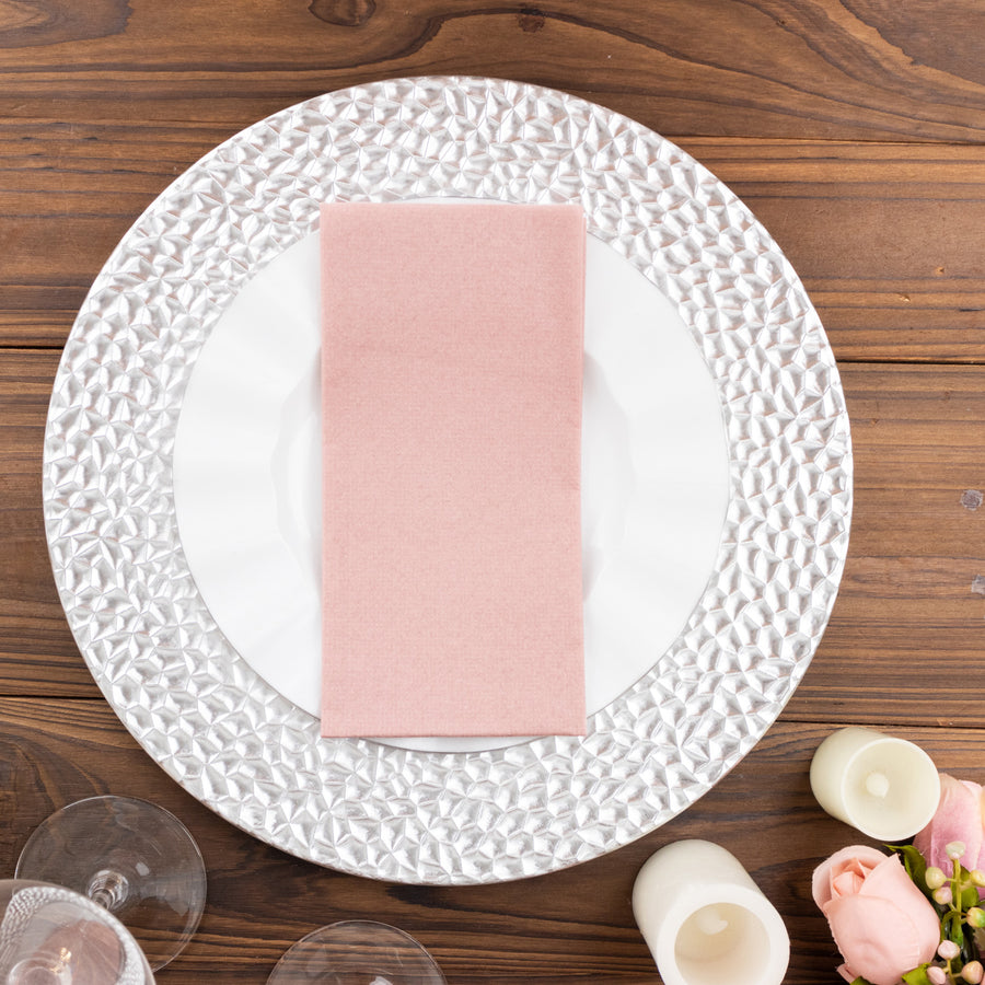 20 Pack | Dusty Rose Soft Linen-Feel Airlaid Paper Dinner Napkins