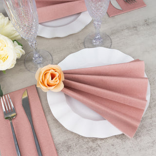 Versatile and Practical Dusty Rose Disposable Dinner Napkins