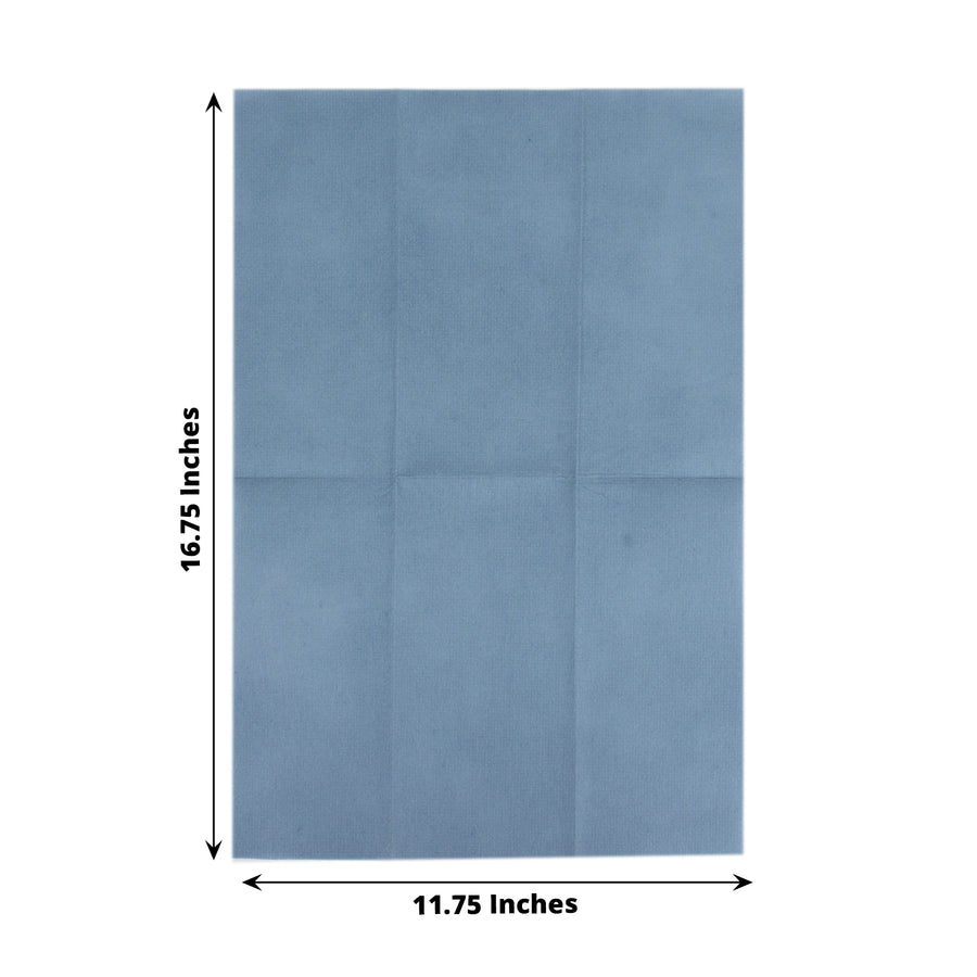 20 Pack | Dusty Blue Soft Linen-Feel Airlaid Paper Dinner Napkins