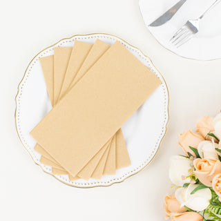 Natural Soft Linen-Feel Airlaid Paper Dinner Napkins - 20 Pack