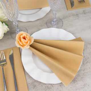 Natural Soft Linen-Feel Airlaid Paper Dinner Napkins - Perfect for Any Occasion