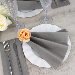 Convenience Meets Style with Silver Disposable Dinner Napkins