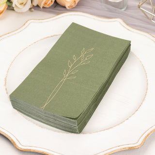 Elevate Your Table Setting with Olive Green Paper Dinner Napkins