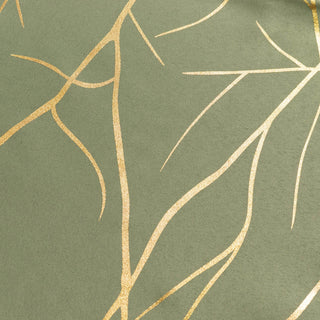 <h3 style="margin-left:0px;"><strong>Stylish Dusty Sage Green Gold Foil Tree Branch Pattern Napkins</strong>