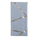 5 Pack | Modern Dusty Blue & Geometric Gold Cloth Dinner Napkins | 20x20Inch