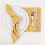 Lamour Satin Napkins - Champagne, 20"x20", 5 Pack