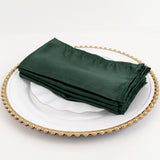 5 Pack Hunter Emerald Green Lamour Satin Napkins - 20x20inch