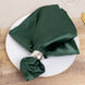 5 Pack Hunter Emerald Green Lamour Satin Napkins - 20x20inch