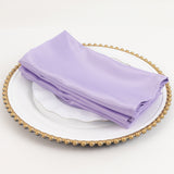 5 Pack Lavender Lilac Lamour Satin Napkins - 20x20inch