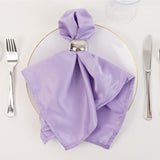 5 Pack Lavender Lilac Lamour Satin Napkins - 20x20inch