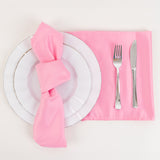 Lamour Satin Napkins - Pink, 20"x20", 5 Pack