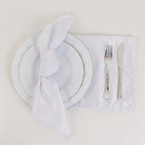 Lamour Satin Napkins - White, 20"x20", 5 Pack