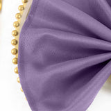 5 Pack | Violet Amethyst Seamless Cloth Dinner Napkins, Wrinkle Resistant Linen | 17inchx17inch