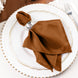 5 Pack | Cinnamon Brown Seamless Cloth Dinner Napkins, Wrinkle Resistant Linen | 17inch