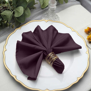 Add a Pop of Color with Eggplant Seamless Cloth Dinner Napkins