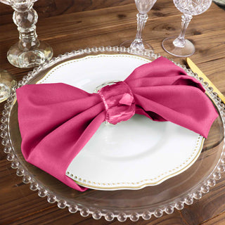 Create a Colorful and Memorable Table Setting with Fuchsia Seamless Cloth Dinner Napkins