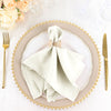 5 Pack | Ivory Seamless Cloth Dinner Napkins, Wrinkle Resistant Linen | 17inchx17inch