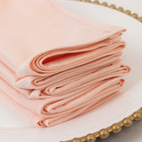 5 Pack Blush Scuba Napkins – 17x17, Wrinkle-Free & Stain Resistant Cloth Napkins