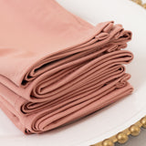 5 Pack Dusty Rose Scuba Napkins – 17x17, Wrinkle-Free & Stain Resistant Cloth Napkins