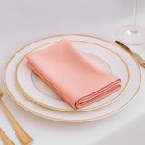5 Pack Dusty Rose Scuba Napkins – 17x17, Wrinkle-Free & Stain Resistant Cloth Napkins