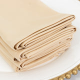 5 Pack Beige Scuba Napkins – 17x17, Wrinkle-Free & Stain Resistant Cloth Napkins