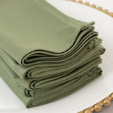 5 Pack Dusty Sage Green Scuba Napkins – 17x17, Wrinkle-Free & Stain Resistant Cloth Napkins
