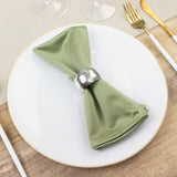 5 Pack Dusty Sage Green Scuba Napkins – 17x17, Wrinkle-Free & Stain Resistant Cloth Napkins