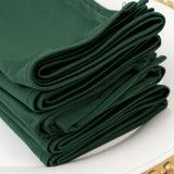5 Pack Hunter Emerald Green Scuba Napkins – 17x17, Wrinkle-Free & Stain Resistant Cloth Napkins