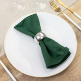 5 Pack Hunter Emerald Green Scuba Napkins – 17x17, Wrinkle-Free & Stain Resistant Cloth Napkins