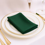 5 Pack Hunter Emerald Green Scuba Napkins – 17x17, Wrinkle-Free & Stain Resistant Cloth Napkins