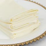 5 Pack Ivory Scuba Napkins – 17x17, Wrinkle-Free & Stain Resistant Cloth Napkins