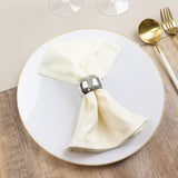 5 Pack Ivory Scuba Napkins – 17x17, Wrinkle-Free & Stain Resistant Cloth Napkins