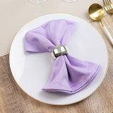 5 Pack Lavender Lilac Scuba Napkins – 17x17, Wrinkle-Free & Stain Resistant Cloth Napkins