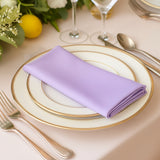 5 Pack Lavender Lilac Scuba Napkins – 17x17, Wrinkle-Free & Stain Resistant Cloth Napkins