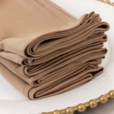 5 Pack Nude Scuba Napkins – 17x17, Wrinkle-Free & Stain Resistant Cloth Napkins