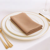 5 Pack Nude Scuba Napkins – 17x17, Wrinkle-Free & Stain Resistant Cloth Napkins