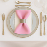 5 Pack Pink Scuba Napkins – 17x17, Wrinkle-Free & Stain Resistant Cloth Napkins