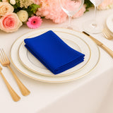 5 Pack Royal Blue Scuba Napkins – 17x17, Wrinkle-Free & Stain Resistant Cloth Napkins