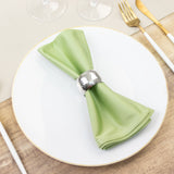 5 Pack Sage Green Scuba Napkins – 17x17, Wrinkle-Free & Stain Resistant Cloth Napkins
