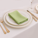 5 Pack Sage Green Scuba Napkins – 17x17, Wrinkle-Free & Stain Resistant Cloth Napkins