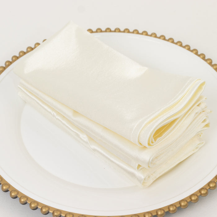 5 Pack Shimmer Pearl White Scuba Napkins – 17x17inch Wrinkle-Free
